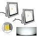 Produktbild VINGO® 2X LED 50W Kaltweiss LED Flutlicht Fluter Spot 6000-6500K Außenstrahler Wasserdicht Scheinwerfer Gartenleuchte AC85-265V leuchtmittel