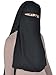 Produktbild Niqab dreilagig - Hijab Gesichtsschleier Burka Khimar Islamische Gebetskleidung , schwarz