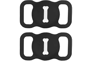 NATUREMAN Airtag Uchwyt na obrożę dla psa (2 sztuki) kompatybilny z Apple Airtag uchwyt na obrożę dla zwierząt domowych, do śledzenia lokalizacji, silikonowe etui