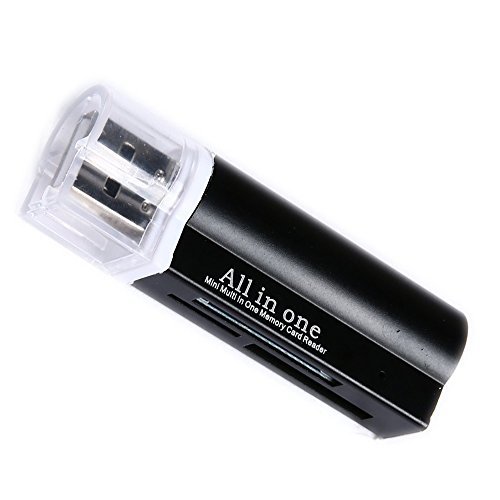 RotSale® 1x Schwarz Kartenleser Karten Leser Cardreader Speicherkartenleser für Micro SD MMC Card SDHC TF MS (M2) USB Reader Adapter