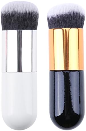 Reixus(TM) 2PCS Professional Round Flat Fead Makeup Brush For Liquid Foundation Base BB Cream Cosmetic Tool