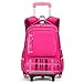 Produktbild XHHWZB Trolley Rucksack Elementary Middle School Rolling Bag Rädern wasserdichte Bookbag für Kinder Mädchen (Color : B)