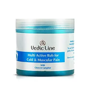 Vedicline Multi Active Rub For Cold & Muscular Pain Relief Rub Reduce Pain With Camphor, Tea Tree Oil, Clove For Pain & Restoration of skin, 100ml