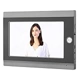 Eboxer Sonnette Vidéo WiFi Caméra Judas de Pote Sonnette Visuelle Interphone 7 Pouces Ecran LCD Vision Nocturne Détection de Mouvement PIR pour Maison Hôtel pour Andriod 4.2, iOS.(EU Plug)