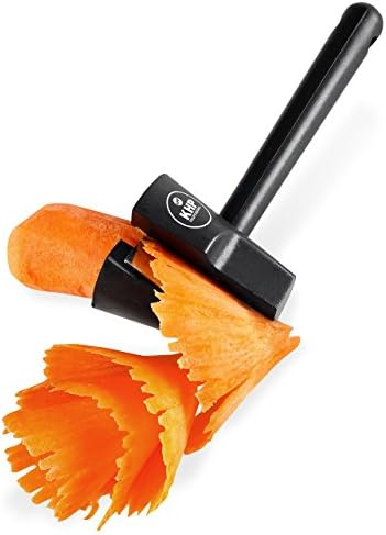 KHP professional carrot cutter made of stainless steel for deliciously decorated food. Spiral slicer for carrots and zucchini - simple preparation. Lets you enjoy slicing thanks to the sharp blades.