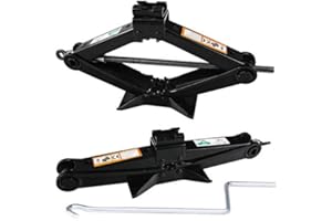 SIKY Universal 2 Tonne Scissor Jack Extend From 105MM To 385MM With Chromed Crank Speed Handle Tyre Repair Tool Replacement Kit - For Caravans/Honda Jazz/Audi/BMW/Benz/Ford