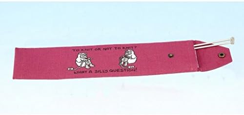 Vanessa Bee To Knit or Not to Knit? Knitting Needle Holder Dark Pink