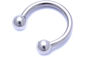4youquality Surgical Steel Horseshoe Nose Lip Ear Teeth Piercing Hoop Ring Daith Tragus Ring