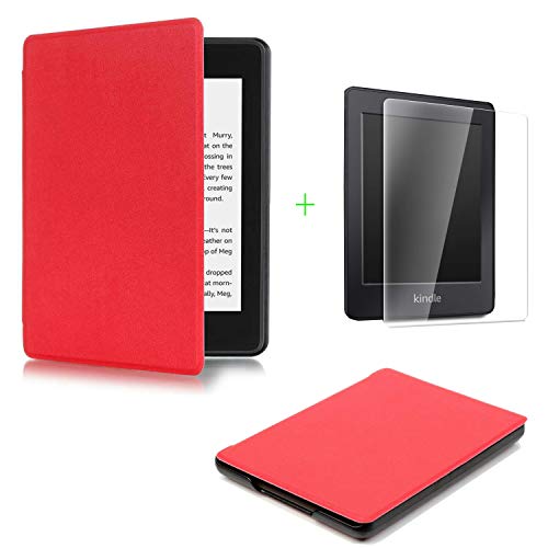 Toolove Custodia Cover per Kindle Paperwhite 2018 [Combinazione], Case Cover con Pellicola Protettiva per Amazon Nuovo Kindle Paperwhite (10ª Generazione - Modello 2018) (Rosso)