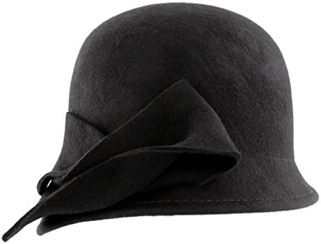 Wool Cloche Hat with Twisted Bow from DB5027