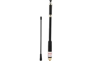 TANGXI Antena Walkie Talkie de Alta Ganancia, Antena telescópica de Banda Dual RH-660S SMA-F Hembra/Hombre 144 / 430MHz para BaoFeng UV-5R GT-3TP UV-82HP BF(Femal)