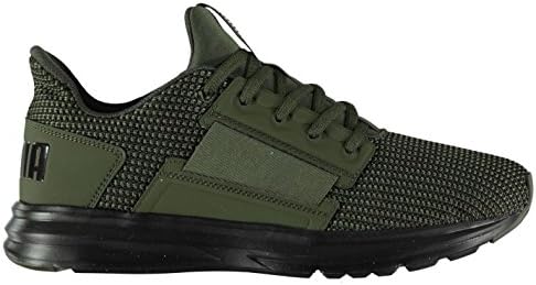 Puma Enzo Street Knit Trainers Mens Green/Black Athletic Sneakers Shoes (UK8.5) (EU42.5) (US9.5)
