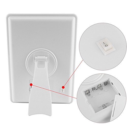 eBasic Beauty Make-up-Spiegel mit 16 LED Beleuchtung Dimmbar durch Touch-Schalter Ultra-High Definition Falterbar Standspiegel Profi Kosmetikspiegel Schminkspiegel Tischspiegel Batteriebetrieben - 5