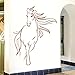 Produktbild Modeganqingg Pferd wandaufkleber Tier Kunst Aufkleber Wohnzimmer Wand Moderne Dekoration Vinyl abnehmbare tapete Dekoration wandaufkleber braun 43x58 cm