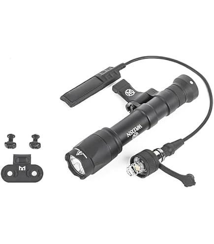 Interrupteur De Pression Tactique Pour Lampe M300/M600 – Rail Picatinny 20 Mm, Adaptable M-LOK/KeyMod, Fixe, Noir