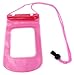 Produktbild DURAGADGET® wasserdichter Umhängebeutel mit justierbaren Riemen und stabilen Druckknopf-Verschlüssen (Pink) - ideal für den Sommerurlaub, am Meer, Strand, See und vieles mehr!