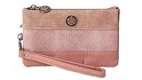 Cartera de mano con 3 compartimentos para clasificar tarjetas, monedas, billetes, llaves y otros documentos
