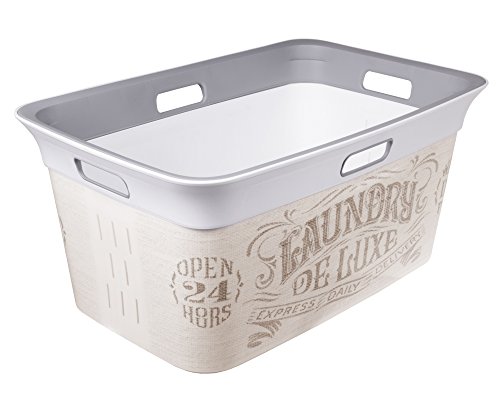 Wäschetruhe Wäschekorb Wäschepuff mit Belüftung Moda Deluxe 45 Liter mit 4 Griffen Wäschesammler - 2