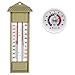 Produktbild Lantelme 4402 Set Min Max Garten Thermometer mit 2 Skalen Analog Gartenthermometer in beige und Universal Thermometer weiß