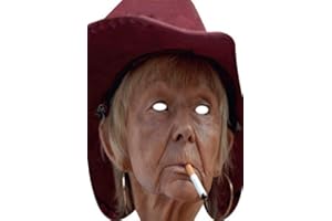 FoxyPrinting Madge From Benidorm Celebrity Cardboard Party Face Mask Fancy Dress