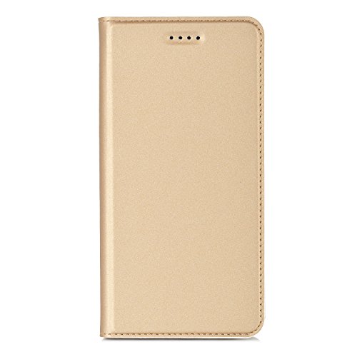 LG K8 2017 Hülle, IVSO Hohe Qualität Advanced Shock Absorption Technology Case Folio Tasche Cover für LG Mobile K8 (2017) Smartphone (5.0 Inch IPS Screen, 8GB Storage, Android 7.0) Smartphone (Für LG Mobile K8 (2017), Gold)