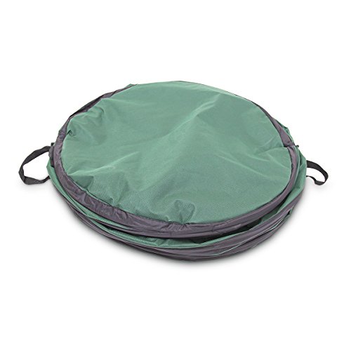 Relaxdays Pop Up-Gartensack 3er Set 104 Liter, stabil, faltbar, für Abfall, Gras, Kompost, Laubtasche mit 3 Griffen, Stützstreben, grün - 5