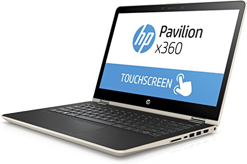 HP Pavilion x360 14-BA048SA Convertible Laptop - 14  Touchscreen  Intel Core i3-7100U  4GB RAM  128GB SSD  Windows 10  Gold