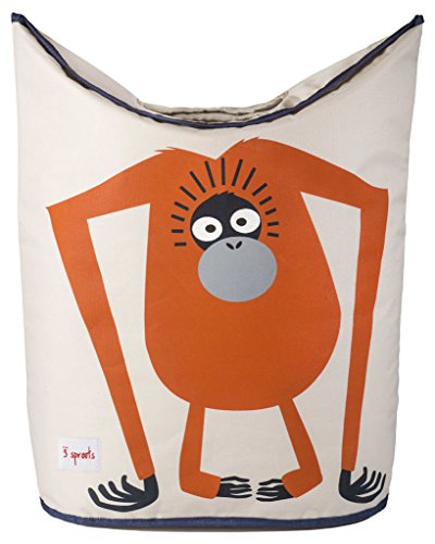 3 Sprouts Laundry Hamper, Orangutan