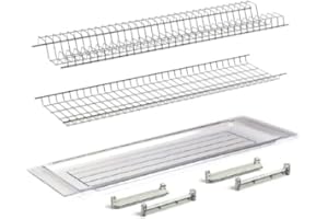 VI.TEL. SCOLAPIATTI Acciaio cromo protetto con vaschetta raccogli gocce Made in Italy (56 CM per pensile da 60 CM)