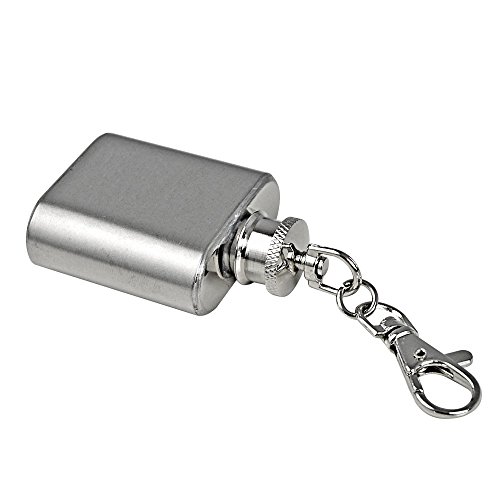 10X MENGS® 1 Unze Flachmann mit Schlüsselanhänger für besonderen Anlässen(Hochzeit, Sport, Golf), hochglanzpoliertem Edelstahl, mini Whisky Liquor Vodka Alcohol Hip Flask - 3