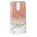 Produktbild Silikon Hülle für Huawei Mate 10 Lite Tasche und Display Schutz Folie ,OYIME Ziegelrot & Weiß Marmor Muster Glitter Optik Weich Dünn Schlank Slim Fest Komplett Handyhülle Etui Original Marble Case Cover Bumper Zubehör für Huawei Mate 10 Lite