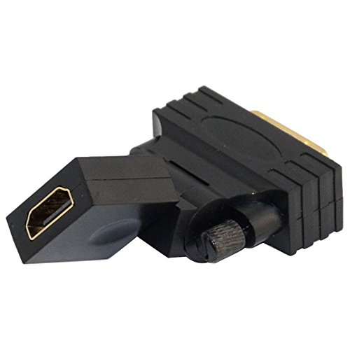 IIEasy Drehen 90 180 360 Grad weiblich auf männlich Gold Adapter HDMI zu DVI 24+1 Anschluss Gold Konverter Adapter für Multimedia - 6
