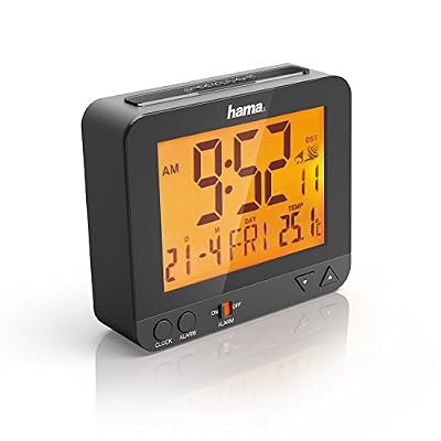 Hama Réveil Radio-piloté "RC 550", Avec Fonction de Veilleuse Nocturne