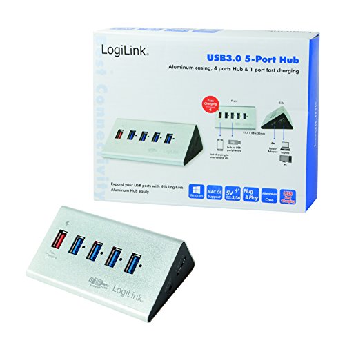 LogiLink USB 3.0 Hub 4-Port + 1x Schnell-Ladeport - 7