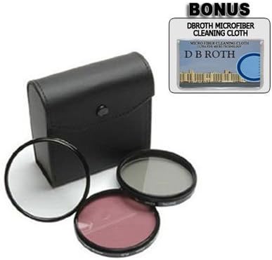 High Resolution 3-piece Filter Set (UV, Fluorescent, Polarizer) For The Samsung GALAXY NX, NX2000, NX300, NX1100 Digital Camera Which Has The 20-50mm Lens