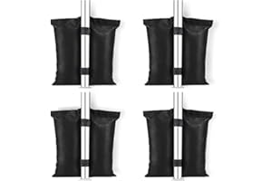 AKOFIC 4er Set Pavillon Sandsäcke zum Beschweren, Industriequalität Hochleistungs 800D Verdicken Sandsack Beschwerung, Wasserdicht Beingewichte für Pop Up Zelte Vordach Outdoor (Doppel-Rohr)