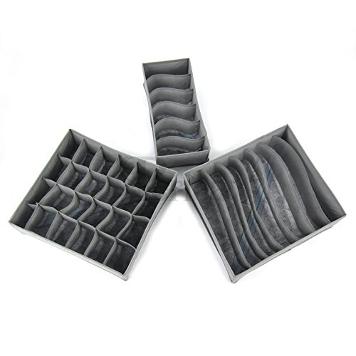 Periea – Schubladeneinsätze (Packung mit 3) – Katrina (Grau) - 3