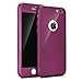 Produktbild iPhone 5S Hülle,iPhone SE Schutzhülle TPU,iPhone 5/5S/SE 360 Grad Hülle + Panzerglas Schutzfolie,Hpory Kreative 3 in 1 Design TPU Silikon Hülle mit Gehärtetes Glas Handytasche 360 Grad Full-Body Cover Protective Komplettschutz Front + Back Rundum Double Beidseitiger Schutzhülle Rundumschutz-Schale Tasche Ultra Dünn Soft Weiche TPU Silikon Hülle Fall-Abdeckung Etui TPU Bumper Stoßdämpfend Handyhülle Bumper Schale für Apple iPhone 5/5S/SE + 1 x Hpory Stylus-(Lila)