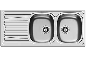 LAVELLO PYRAMIS MODELLO 100150730 SPARTA 116X50 2 VASCHE A DESTRA DX CON PILETTA DA 3,5