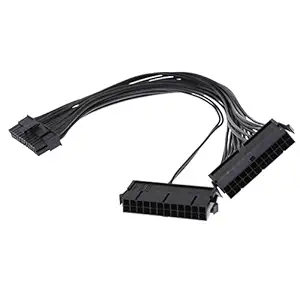 Kawn Dual PSU Power Supply 24-Pin ATX Motherboard Adapter Cable Electronic Cord