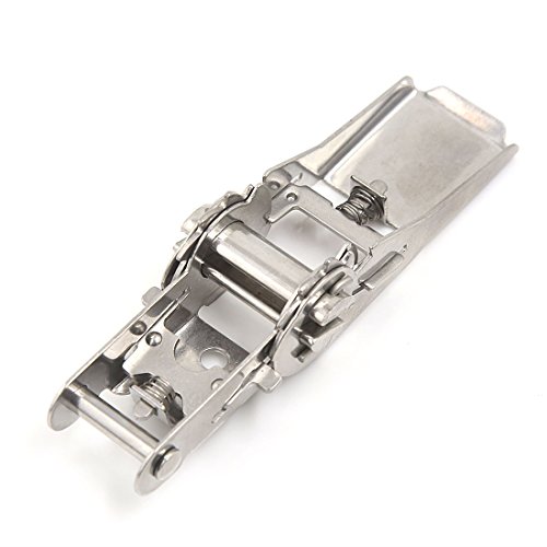 sourcingmap® Silber Ton Edelstahl Ratsche Schnalle für 25mm Breite Ladungssicherung Gurt - 4