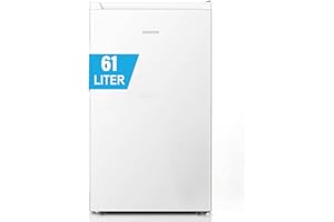 Heinrich´s Gefrierschrank 61Liter, Mini, -18°C Freezer, 3x Gefrierschublade, 7 Stufen Temperaturregler, Airflow, wechselbarer Türanschlag weiß