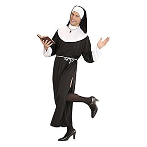 Disfraz de monja para hombre, talla L