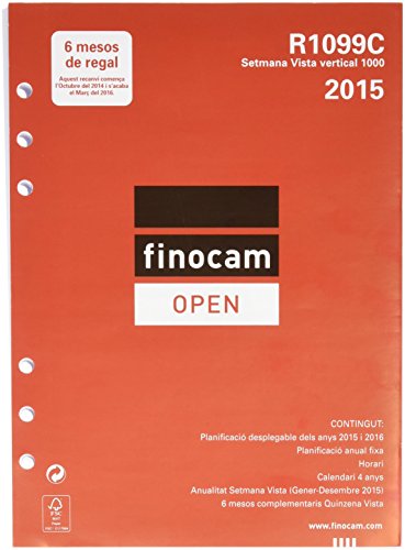Manuel Cabero 711820015 - Recambio para agenda Open 1000, semana vista, catalán, Unidades contenidas: 1