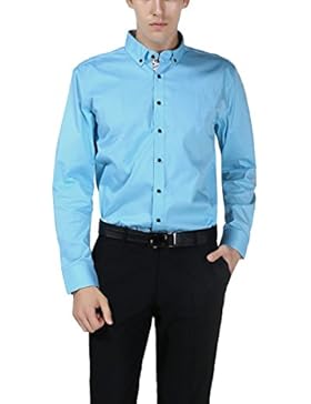 100% Cotone Casuale Camicia A Maniche Lunghe Traspirante Uomo LKDJCWX