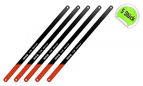 5 Stück Metallsägeblatt für Bügelsäge 300 mm lang 12 mm breit Handsäge Sägebogen