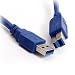Produktbild Maclean MCTV-612 Kabel USB 3.0 Superspeed 5Gb/s Anschlusskabel blau 3m Stecker A/B bis 5Gb/s