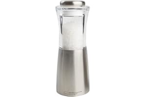 T&G CrushGrind Apollo Salt Mill, Stainless Steel and Acrylic, 150 mm