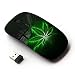 Produktbild Graphic4You Marihuana Cannabis Hanf Blatt Raucher Design Ergonomische Schnurlos USB Wireless 2.4G optische Maus PC Mit Empfänger