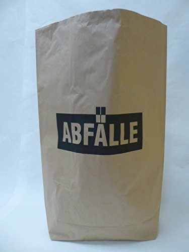 100 St. Papier-Bioabfallsäcke 120l Format 70x95x22 cm Motiv: "Abfälle", 2lagig, mit extra Bodendeckblatt